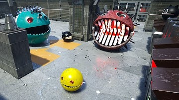 Pacman vs Lava Robot and Flying Robot – The Ultimate Battle for Survival