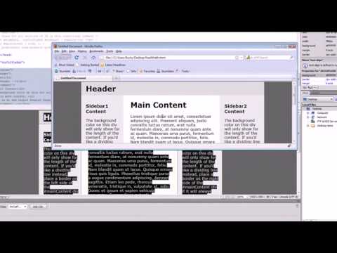 Dreamweaver CS4 Tutorial - 18 - Fixed vs Liquid