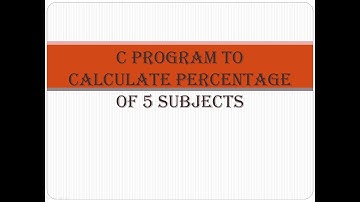 C program to calculate the percentage of five subjects