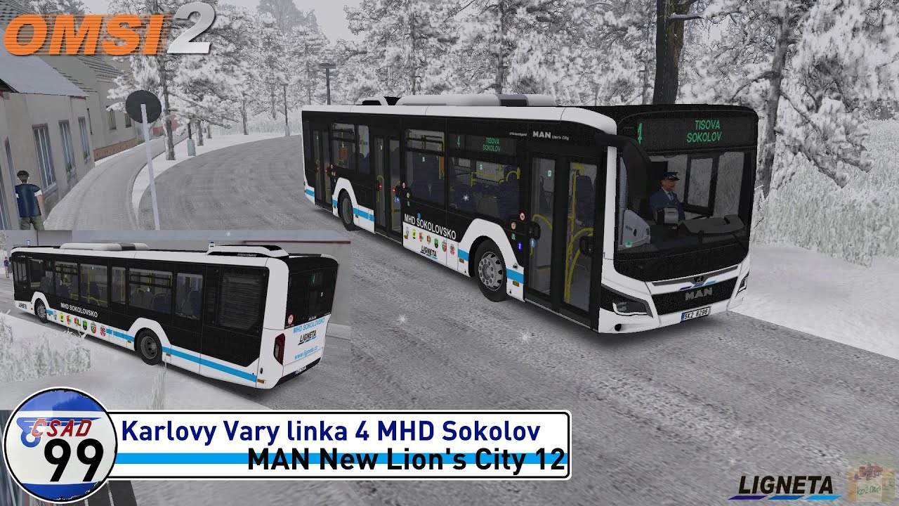 OMSI 2 #99 - Karlovy Vary linka MHD Sokolov 4 - MAN New Lion's City 12