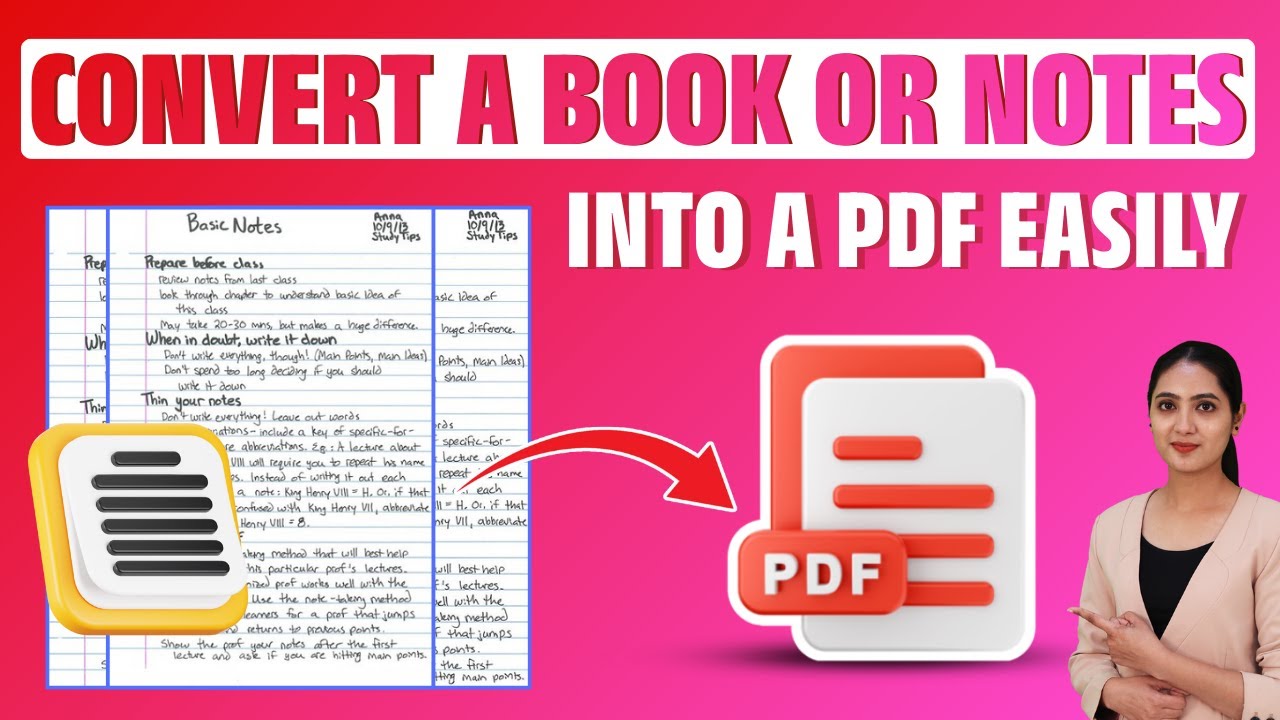 How to Convert a Book or Notes into a PDF For Free | Convert Image to PDF #pdf #convertpagetopdf