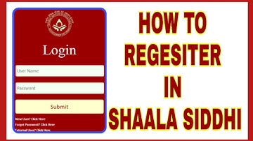 SHAALA SIDDHI USER REGISTRATION