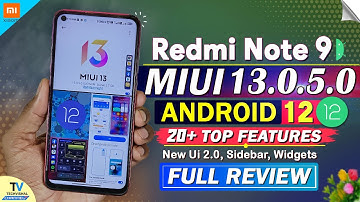 Redmi Note 9 New MIUI 13.0.5.0 Android 12 Update Review | 20+ New Features | Redmi Note 9 New Update