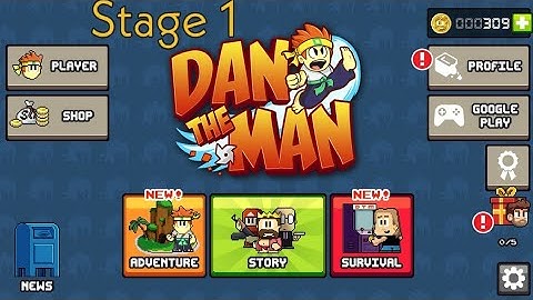 Dan the man: Action platformer - Gameplay Stage 1