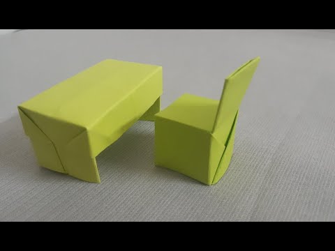 Xếp bàn ghế  bằng giấy đơn giản - How to make paper furniture | Foci