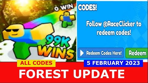 *NEW UPDATE* [FOREST] Race Clicker ROBLOX | ALL CODES | February 5, 2023