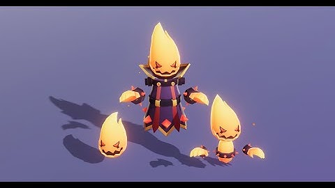 www.Meshtint.com | Fire Flame Mage Evolution Pack Cute Series | Animations