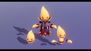 .Meshtint Fire Flame Mage Evolution Pack Cute Series Animations