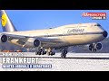 Aviation highlights frankfurt airport winter landings  takeoff