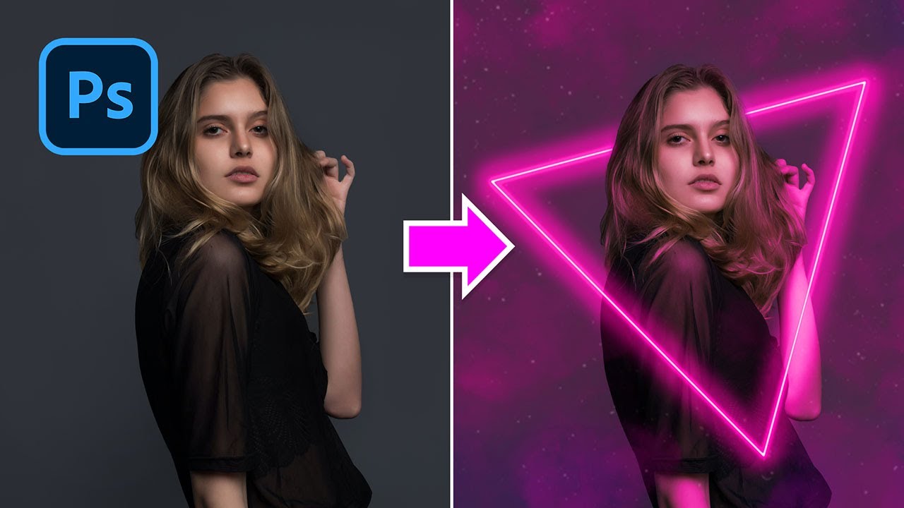 photoshop tutorial neon effect