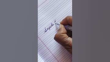 beautiful name Sayeda Ekra in cursive / amazing handwriting / calligraphy#shorts