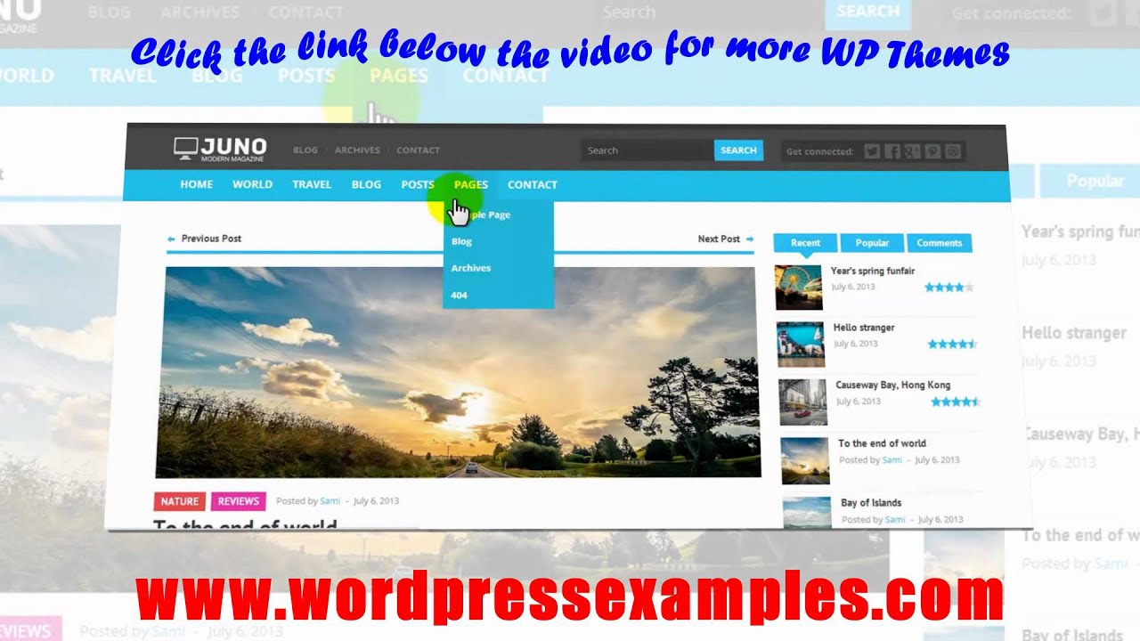 Juno Wordpress Theme - Wordpress Magazine Theme Juno - YouTube