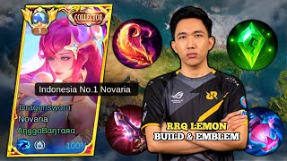 THANKYOU RRQ LEMON! FOR THIS NOVARIA ONE HIT HACK DAMAGE BUILD &amp; EMBLEM 2026🤫 | MOBILE LEGENDS