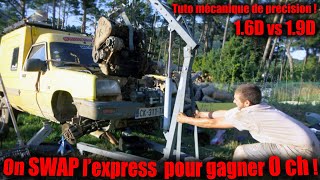 On se SWAP le Renault Express ! TUTO montage 1.9d / 1.9TD a la place du 1.6d !