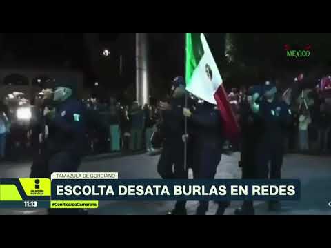 ¡Cada quien por su lado! Policías de Tamazula se descoordinan al marchar durante festejos patrios