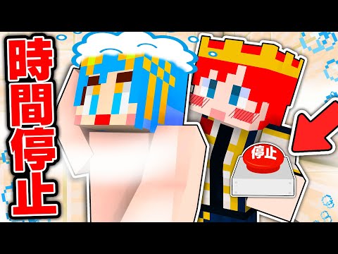時間停止ボタンを手に入れたしんどうじの行動がやばすぎた...⏱【マイクラ / マインクラフト / Minecraft】