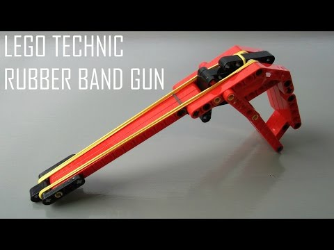 How to Make a Lego Technic Rubber Band Gun - Semi Automatic