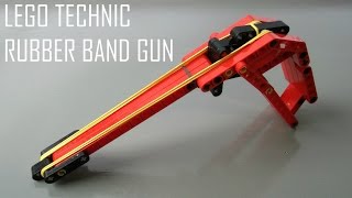 How to Make a Lego Technic Rubber Band Gun - Semi Automatic