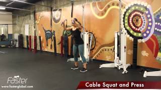 Base Exercise Cable Squat and Press