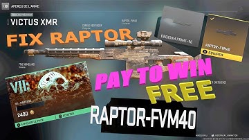 FIX viseur RAPTOR FVM40  sniper INVICTUS .DEBUG."WAIT TO WIN" AND NOT "PAY TO WIN"