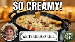 Creamy White Chicken Chili - Easy Rotisserie Chicken Recipe