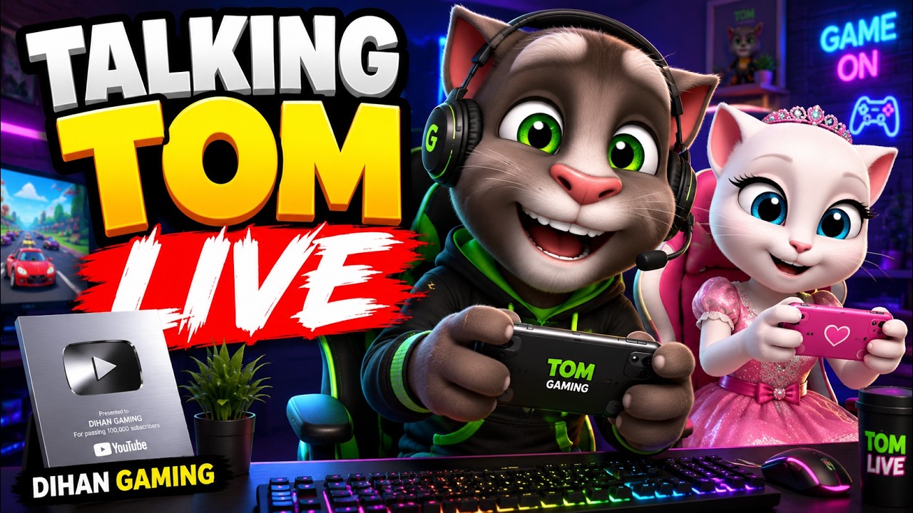 Talking Tom Funny Gameplay Live😎