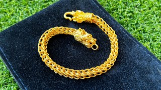 Solid 999.9 (24K) Gold Dragon Bracelet