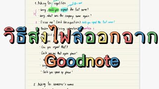 วิธีส่งออกไฟล์จาก Goodnotes