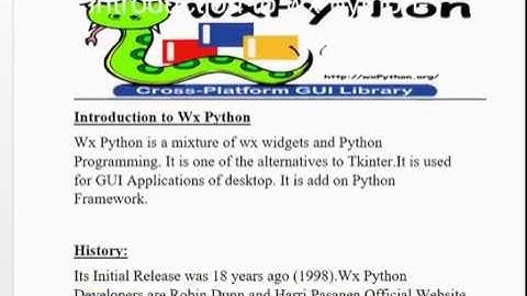 wxPython tutorial 1: Introduction to wxPython