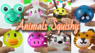 DIY 동물 🐸🦦🐷🐯🐥🐝🐶🐰 말랑이 모아보기 - Animal Squishy From Nano Tape Series! P.01