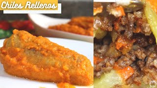 Como Hacer Chiles Rellenos (Con Carne Molida, Papa Y Zanahoria | How to Make Chiles Rellenos