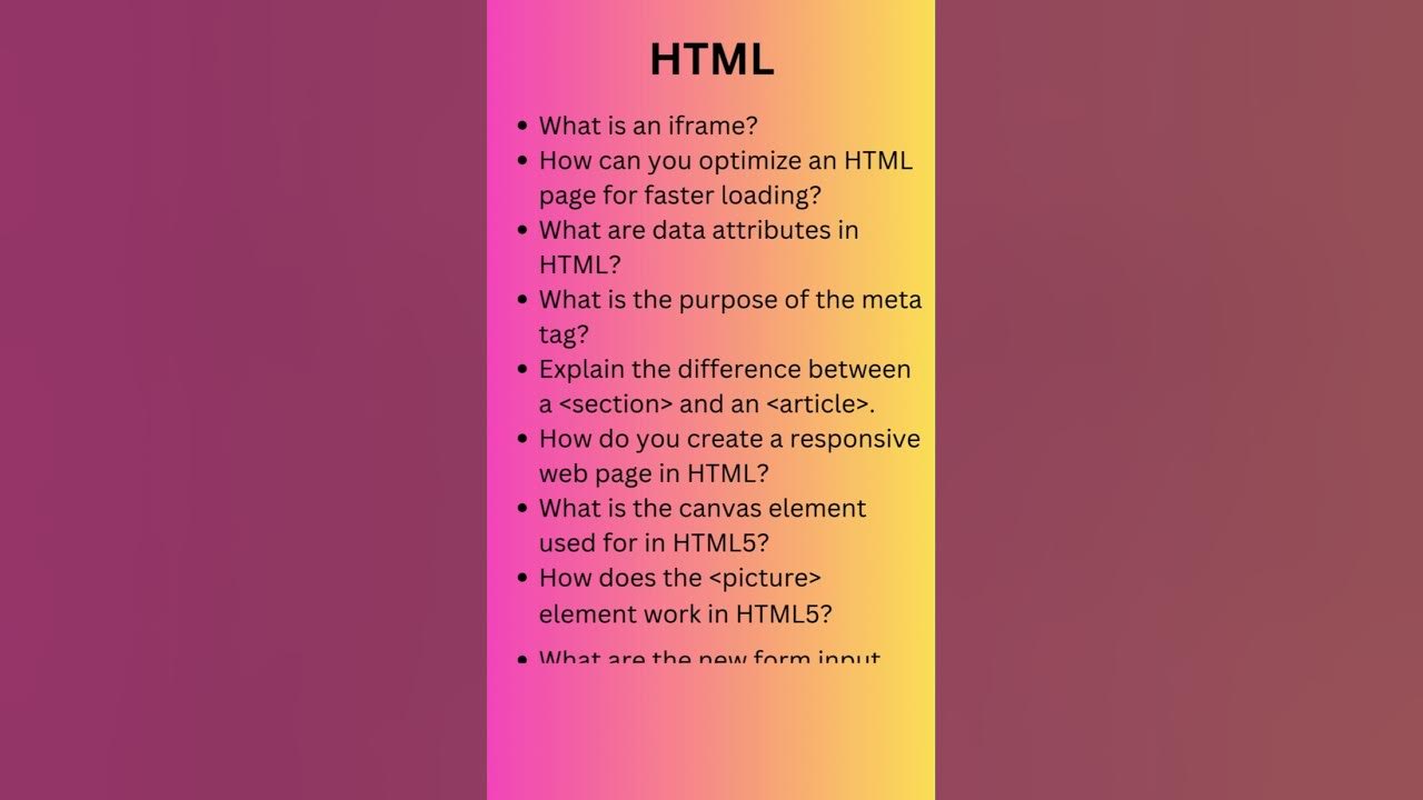 Top Html, Css & JavaScript Interview Questions #html #css #javascript # ...