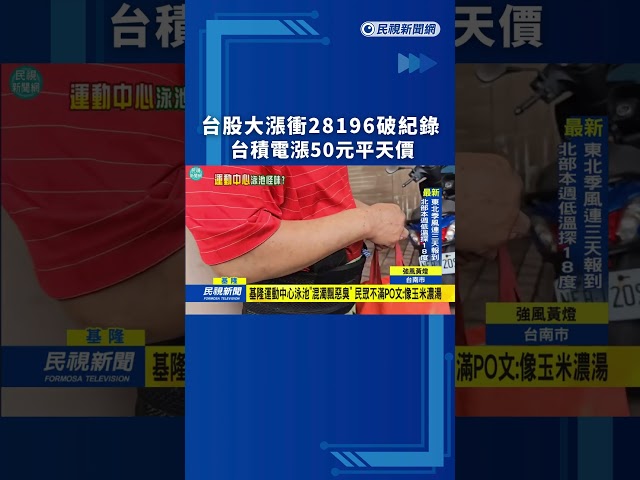 台股大漲衝28196破紀錄　台積電漲50元平天價｜民視新聞｜