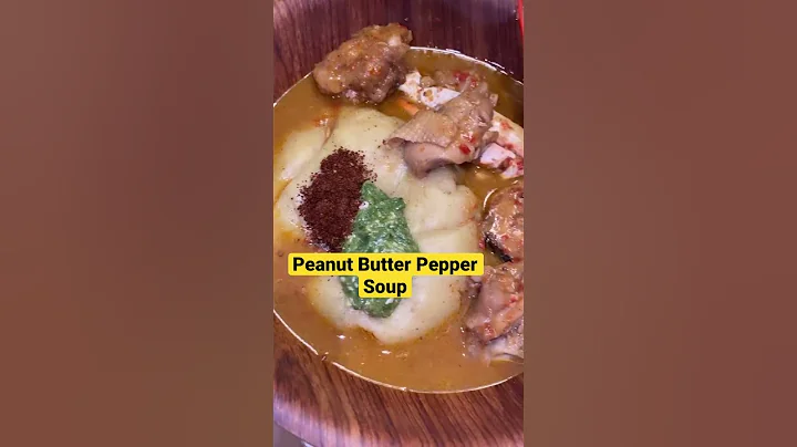 ASMR/MUKBANG Peanut Butter Pepper Soup Soup with Fufu #asmr #mukbang #africanfood #shorts  #spicy
