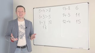 картинка: Математика 1 класс: видео урок 28 - равенства и неравенства (практика)