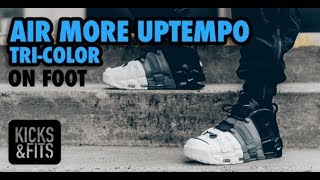 Air More Uptempo 'Tri-Color' ON FOOT Review | Kicks and Fits