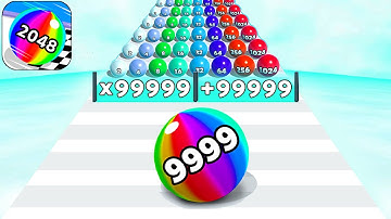 New Satisfying Mobile Game Ball Run 2048 All Levels Big Update All Levels Max Speed Run Update