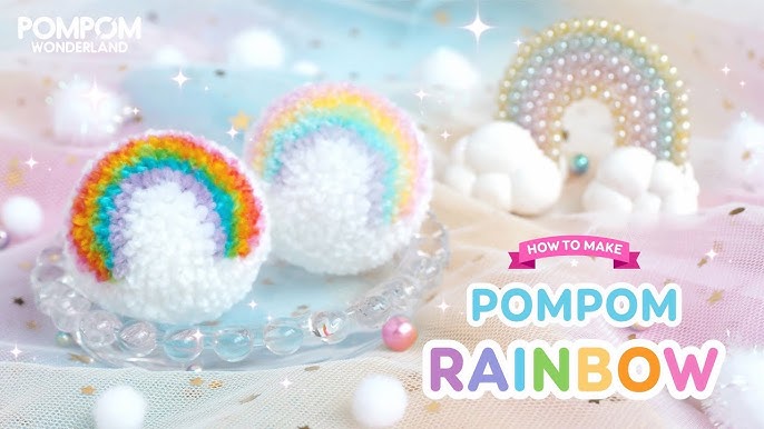 How to make rainbow pom poms