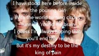King Of Pain Lyrics chords