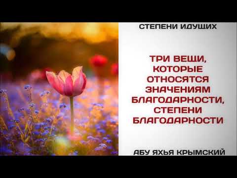 76. Три вещи, которые относятся значениям благодарности, степени благодарности || Абу Яхья Крымский