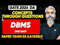 DBMS One Shot for GATE 2026 DA Concepts Through Questions | Vishal Rawtiya Sir