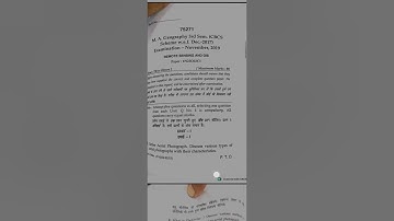 M.A geography (3rdsem ) MDU University rohtak examination- 2019 remote sensing and GIS paper