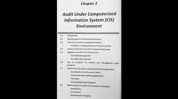SYBAF SEM 4 | AUDITING NOTES | MODULE: 2 AUDIT UNDER COMPUTERIZED INFORMATION (CIS) | ENVIRONMENT