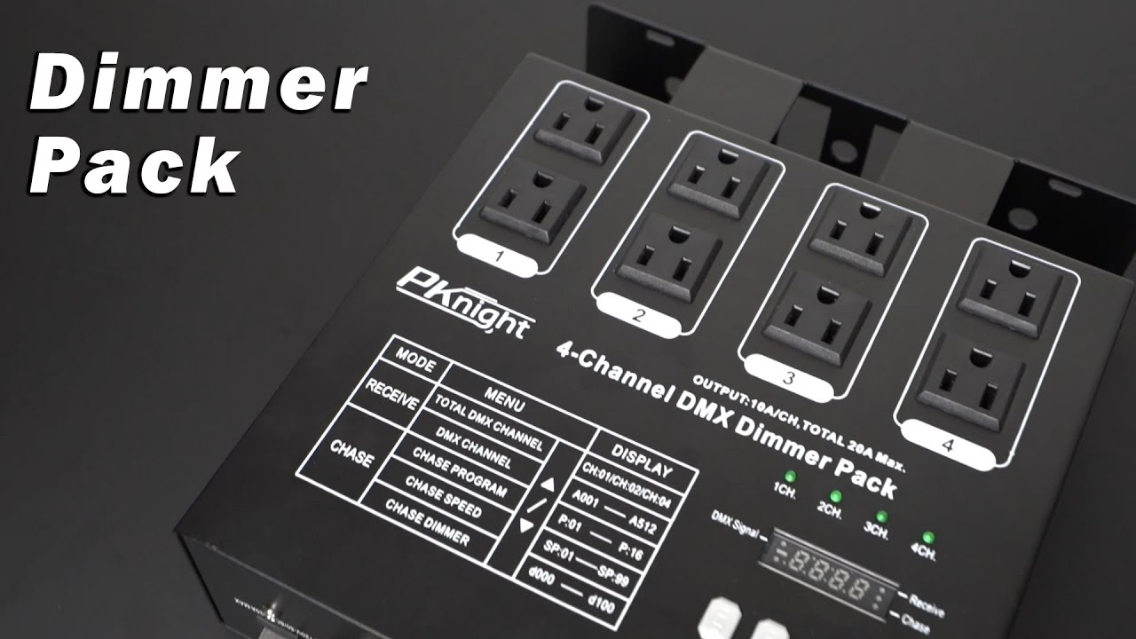 pknight dimmer pack 4ch tutorial