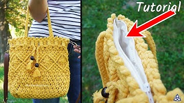 Macrame Bag Lining with ZIPPER Tutorial
