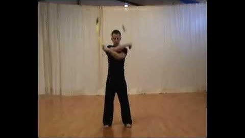 Nunchaku lesson - figure 8 cross with double nunchaku