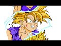 drawing and coloring Gohan timelapse
