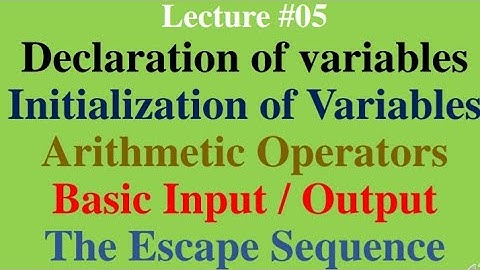 Declaration and Initialization of variables in C++ | Computational Physics in Urdu/Hindi