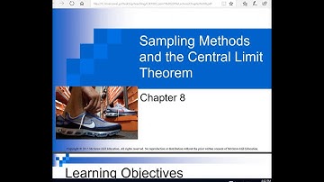 Topic 8 Sampling Methods and the Central Limit Theorem : part 1