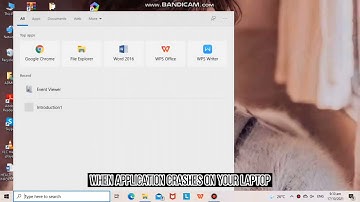An application program crashes on my laptop. How to see an error messages?